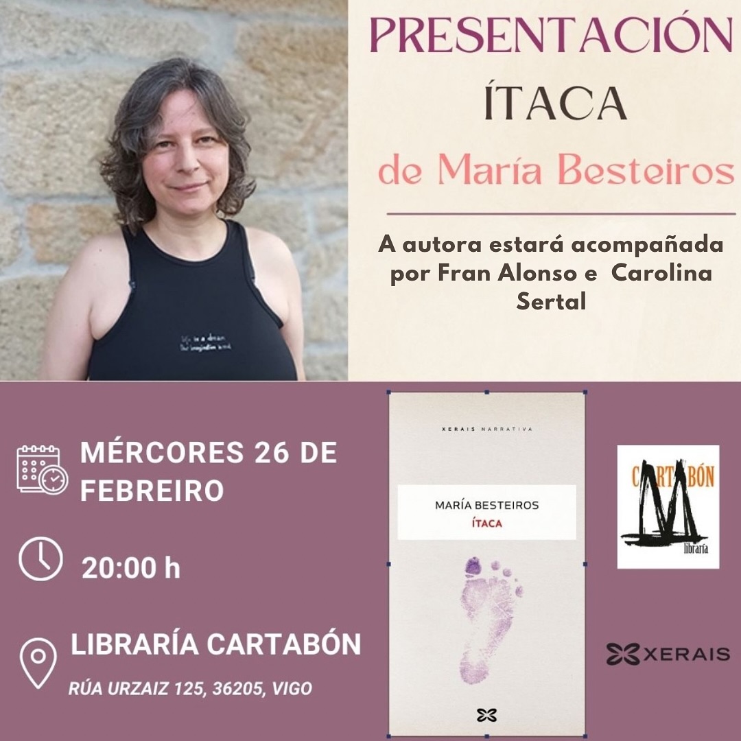 Presentacíon Ítaca, de María Besteiros en Libraría Cartabón